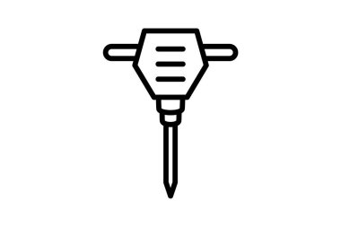 Jackhammer, power tool fully editable vector fill icon