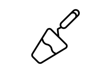 Cement trowel, construction tool,fully editable vector fill icon
