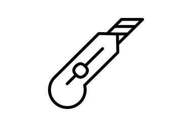 Cut, cutter, fully editable vector fill icon