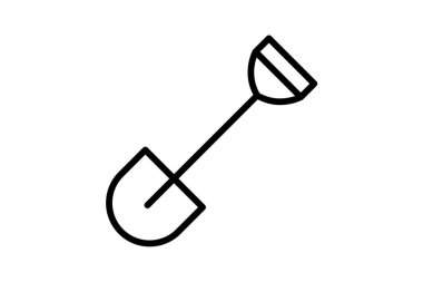 Construction tool, digging, fully editable vector fill icon