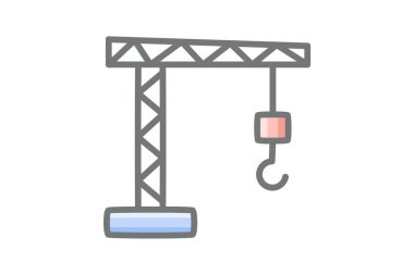 Yapım, kazıcı tam olarak düzenlenebilir vektör çizgisi simgesi 