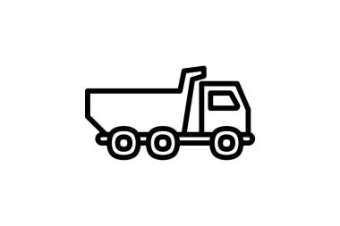 Yapım, kazıcı tam olarak düzenlenebilir vektör çizgisi simgesi 