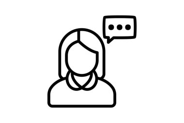 İleti, sohbet tamamen düzenlenebilir vektör çizgisi simgesi