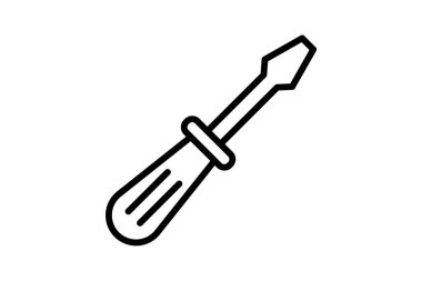 Düzeltici, tamamen düzenlenebilir vektör çizgisi simgesini vidala 