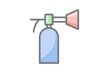 Blowtorch, bütan tam olarak düzenlenebilir vektör dolum simgesi