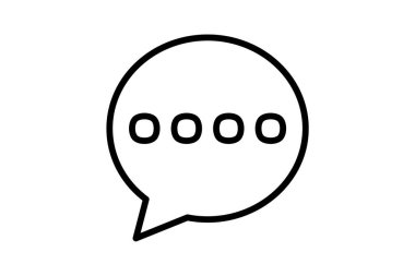 Kutu, sohbet, tamamen düzenlenebilir vektör düz simgesi