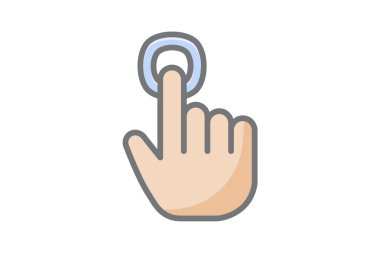 Etkileşimli, tamamen düzenlenebilir vektör düz simgesine dokun