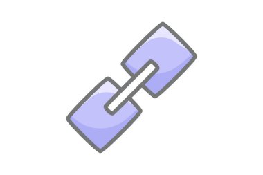 Zincir, bağlantı tam olarak düzenlenebilir vektör düz simgesi