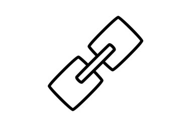 Zincir, bağlantı tam olarak düzenlenebilir vektör düz simgesi