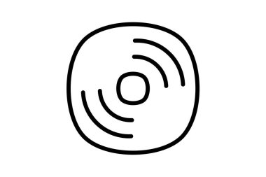 Aygıt, disk tamamen düzenlenebilir vektör düz simgesi