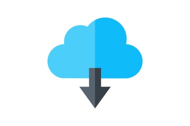 Gönderme, bulut, tamamen düzenlenebilir vektör düz simgesi