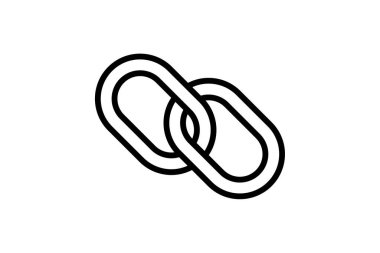 Zincir, hiper bağlantı tamamen düzenlenebilir vektör düz simgesi