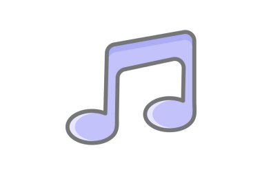 Ses, çokluortam, tamamen düzenlenebilir vektör düz simgesi