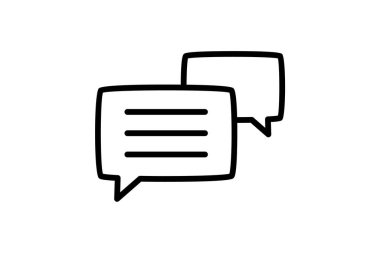 Sohbet, ileti tamamen düzenlenebilir vektör düz simgesi