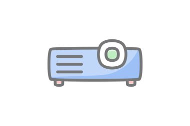 Çokluortam, aygıt tamamen düzenlenebilir vektör düz simgesi