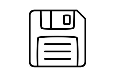 Disket, çokluortam, tamamen düzenlenebilir vektör düz simgesi