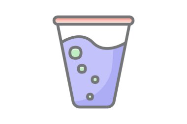 Glass, juice, drink fully editable vector icon