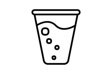Glass, juice, drink fully editable vector icon