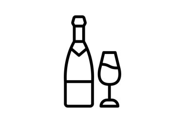Wine, bottle fully editable vector icon