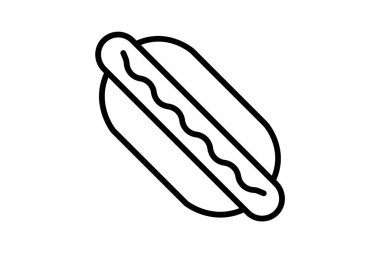 fast food, hotdog fully editable vector icon