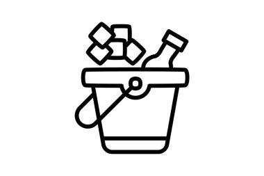 Wine, bucket, cold fully editable vector icon