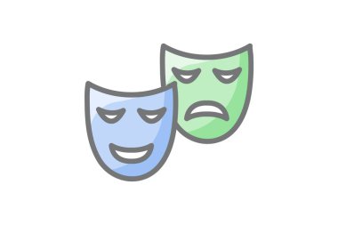 Comedy mask show fully editable vector icon