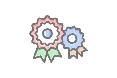 Badge, medal, achievement fully editable vector icon