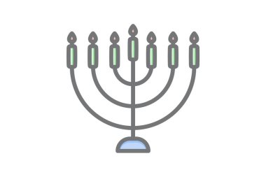Hanukkah festival fully editable vector icon