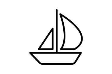 Yacht icon fully editable vector icon