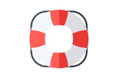 lifebuoy icon. flat illustration of rescue buoy vector icons for web