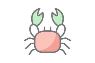 Forest animal ,crab fully editable vector icon