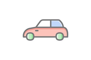 Transport car fully editable vector icon