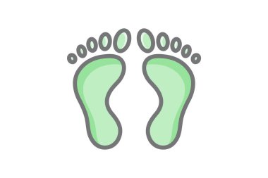 Foot steps fully editable vector icon