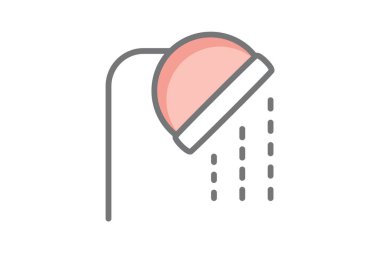 Showerhead fully editable vector icon