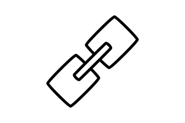 Kette Verbindung Vollständig Editierbares Vektorflach Symbol — Stockvektor