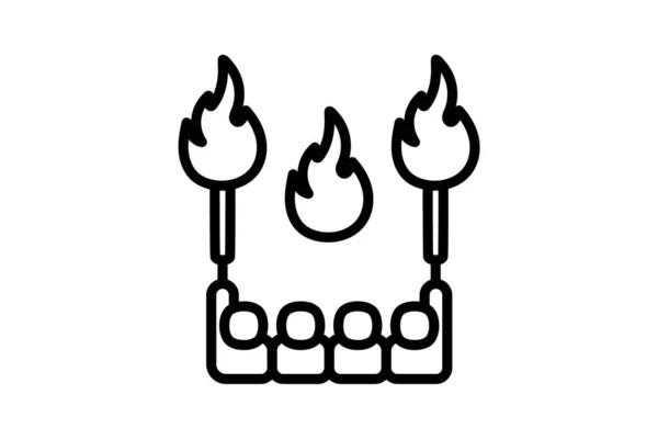 Helly Fire Festival Fully Editable Vector Icon — Wektor stockowy