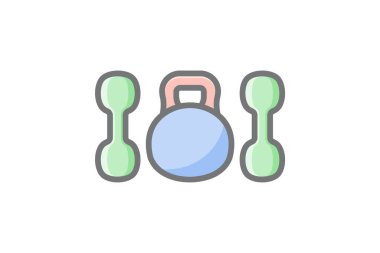 gym and weight lose fully editable vector fill icon