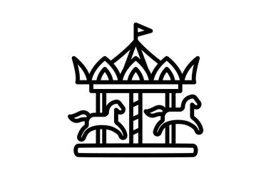 Playground parks fully editable vector line icon