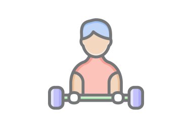 Gym weight lifting fully editable vector icon