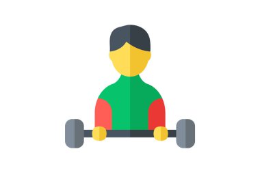 Gym weight lifting fully editable vector icon