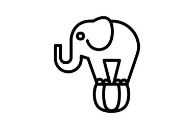 Animal circus festival fully editable vector icon
