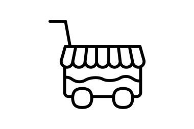 Ice cream stoll fully editable vector line fill icon