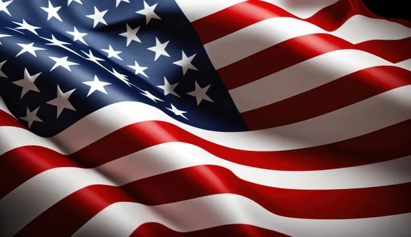 Patriotism in Focus: A Pixar-style USA Flag in Close-up