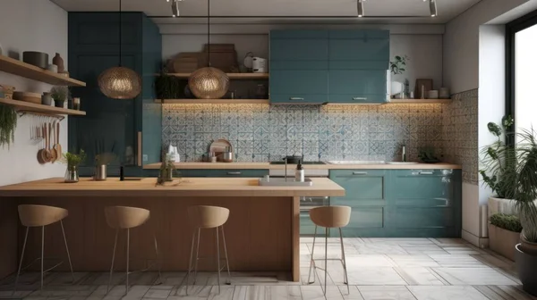 Kitchen Makeover Transform Your L-Shape Kitchen with Gorgeous Backsplash Trends (3D Rendition