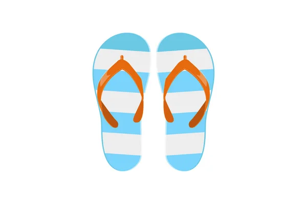 Tongs Beach Foot Wear Design Icône Plate Simple Élégant Sur — Image vectorielle