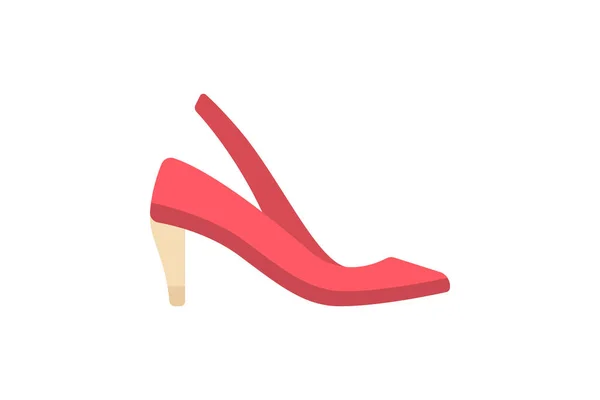 Значок Високого Каблука Взуття Плоска Ілюстрація Взуття Високому Каблуці Векторна — стоковий вектор