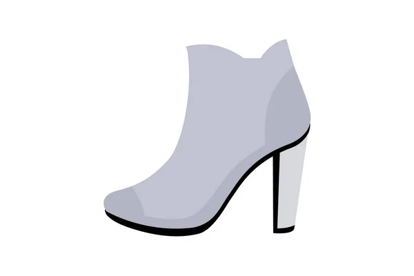 Buty Pokryte Zamkniętymi Palcami Wyrafinowanieprosty Elegancki Projekt Płaskiej Ikony Białym — Wektor stockowy
