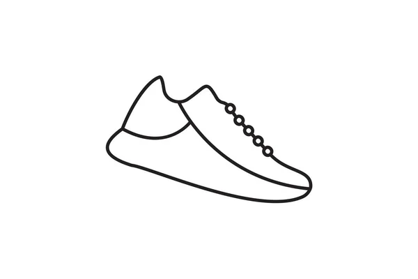 Sneakers Urban Kicks Customizable Simple Sleek Flat Icon Design White — Stock Vector