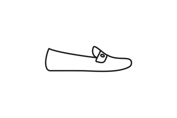 Loafers Sophisticated Slip Onseenvoudig Strak Flat Icon Ontwerp Witte Achtergrond — Stockvector