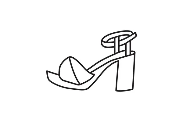 サンダル夏の靴ミニマリストフラットアイコン — ストックベクタ